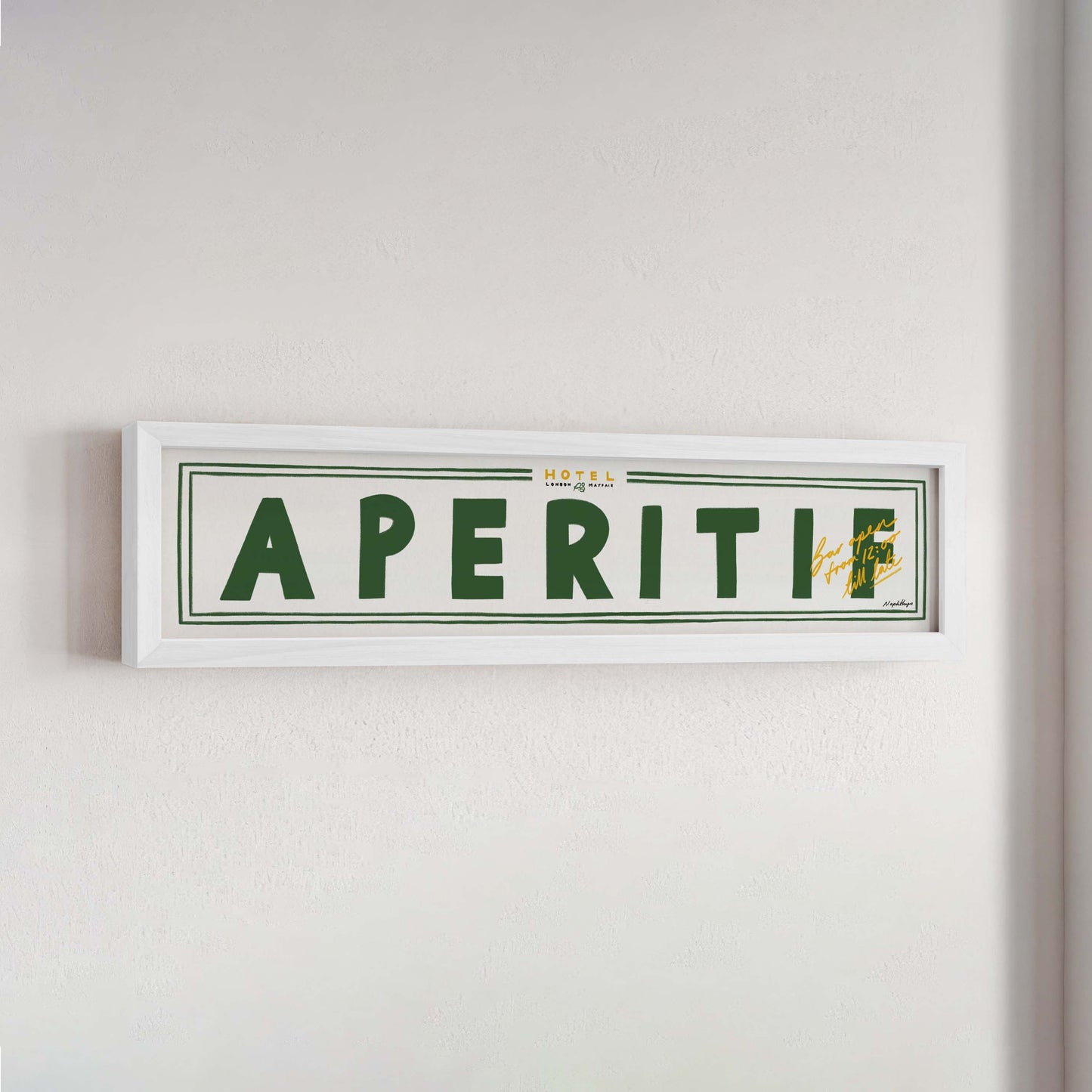 Aperitif Panoramic Framed Print