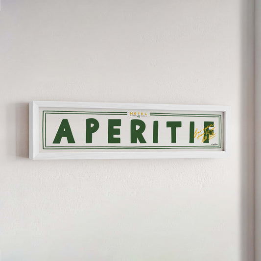 Aperitif Panoramic Framed Print