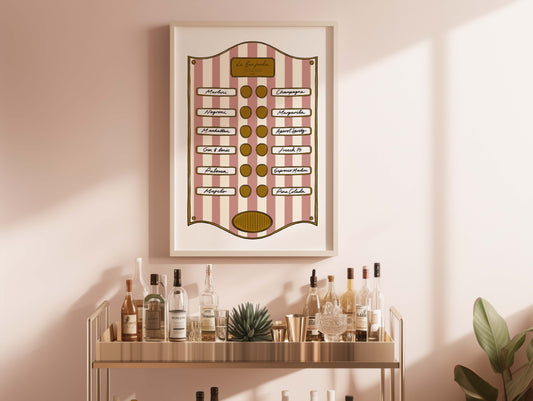 Le Bar Jardin Pink Stripe