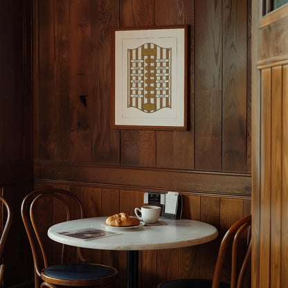 Caffe Lucia Brown Stripe