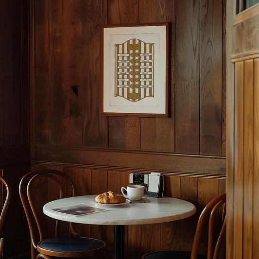 Caffe Lucia Brown Stripe