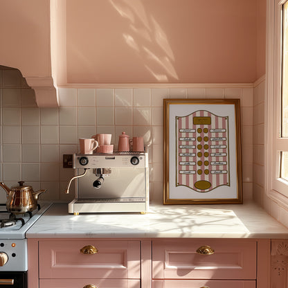 Caffe Lucia Pink Stripe