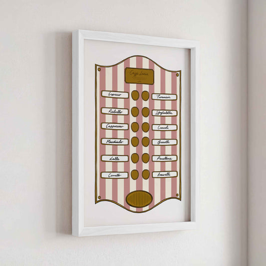 Caffe Lucia Pink Stripe