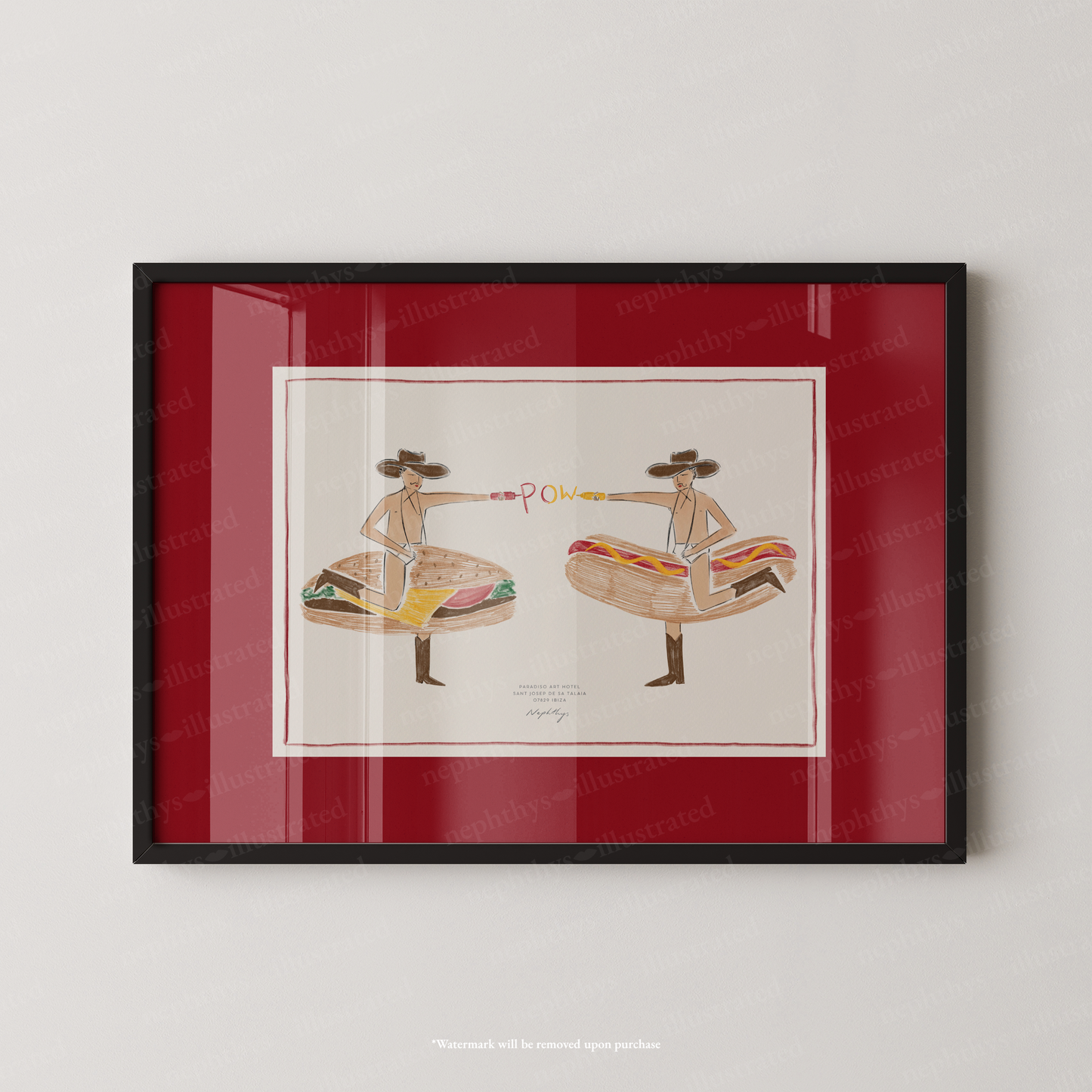 Fast Food Cowboys Print - More Colours Available