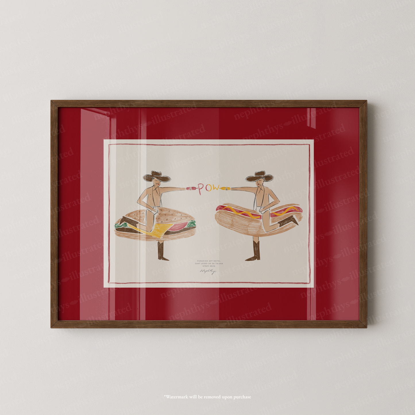 Fast Food Cowboys Print - More Colours Available