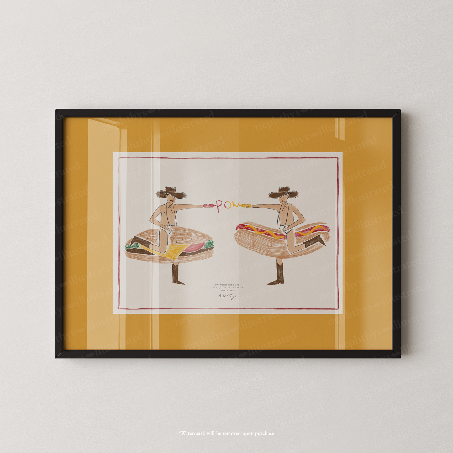 Fast Food Cowboys Print - More Colours Available