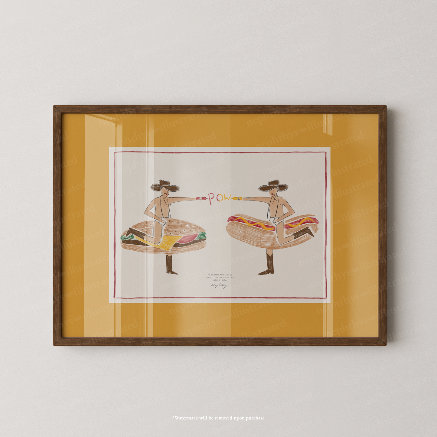 Fast Food Cowboys Print - More Colours Available
