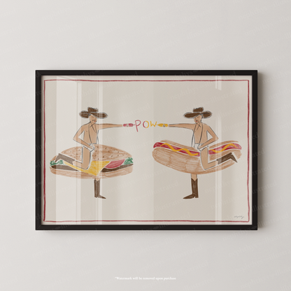 Fast Food Cowboys Print