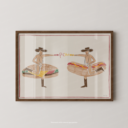 Fast Food Cowboys Print