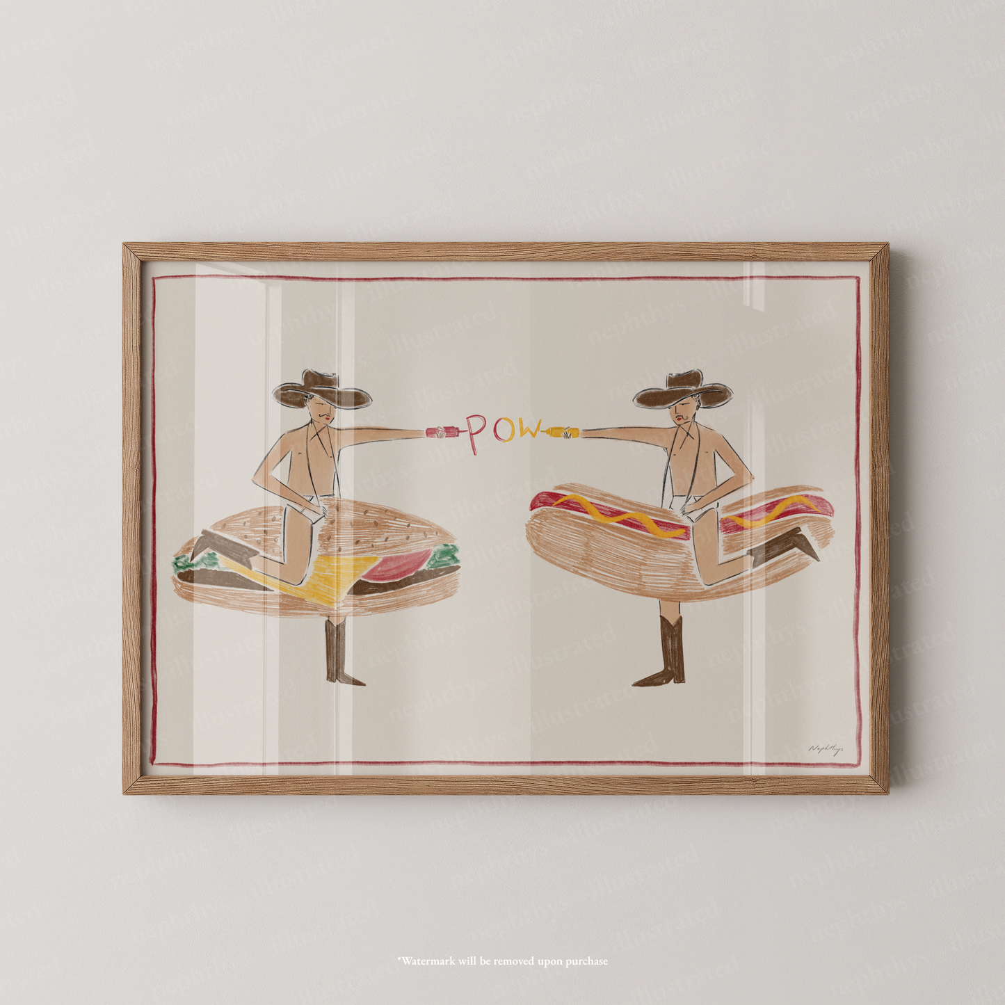 Fast Food Cowboys Print