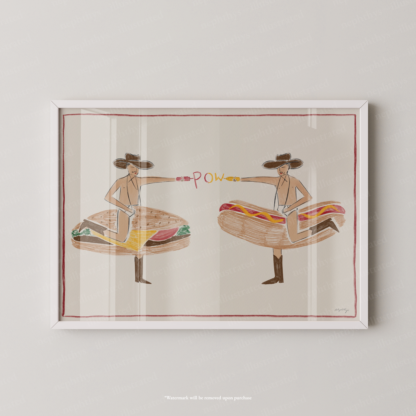 Fast Food Cowboys Print