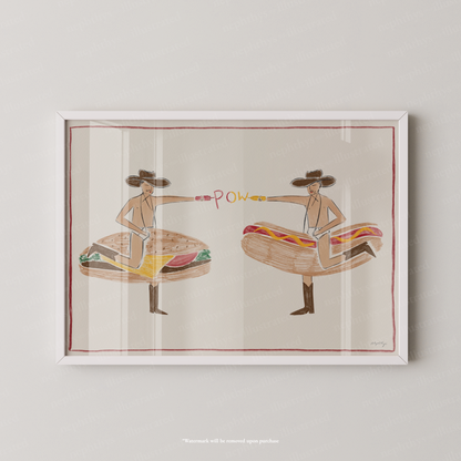 Fast Food Cowboys Print