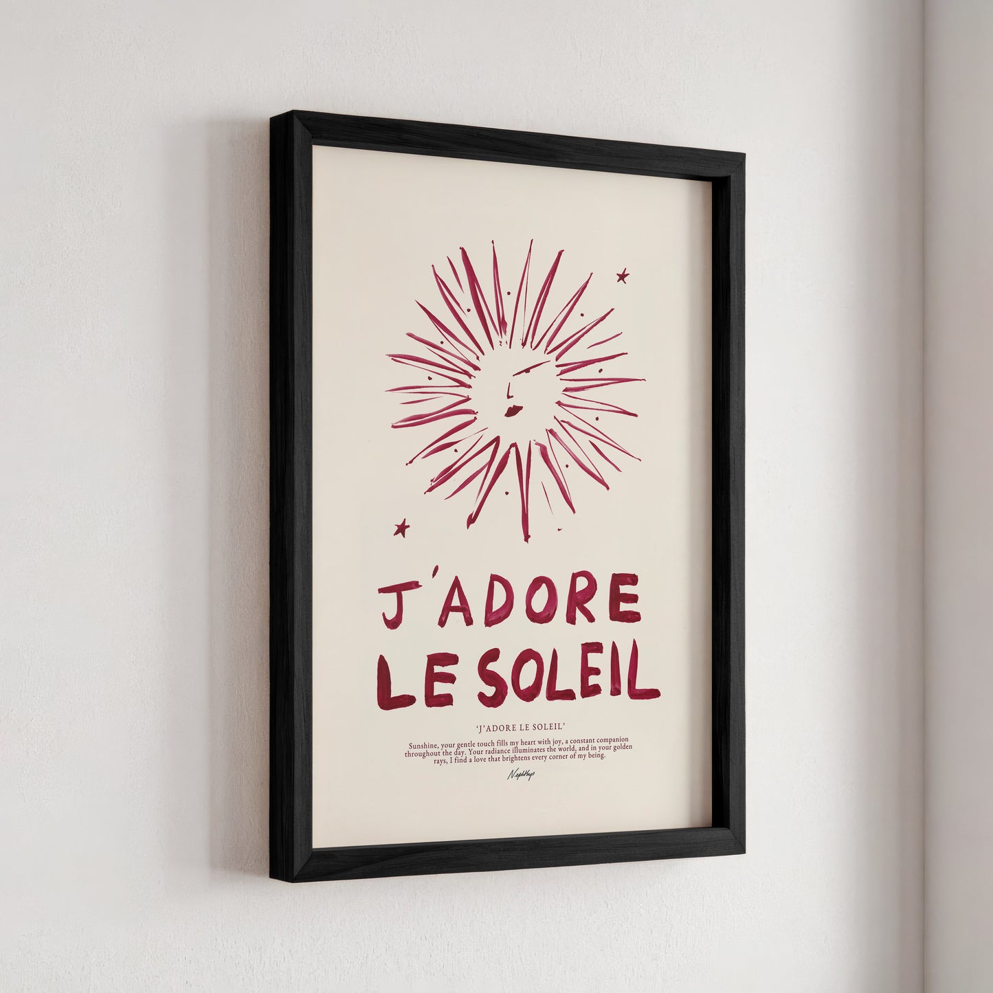 J'adore Le Soleil (Brush Stroke Red)