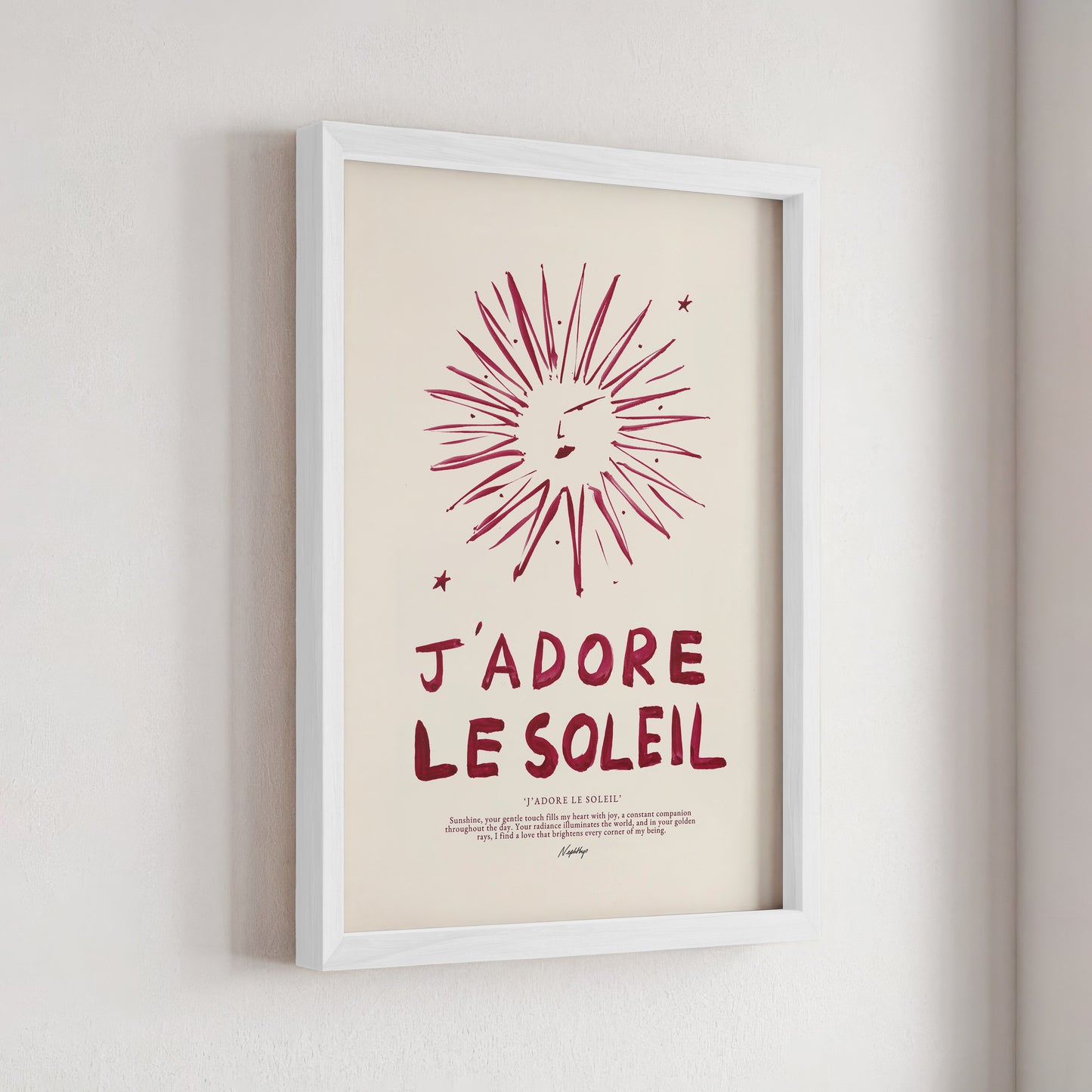 J'adore Le Soleil (Brush Stroke Red)