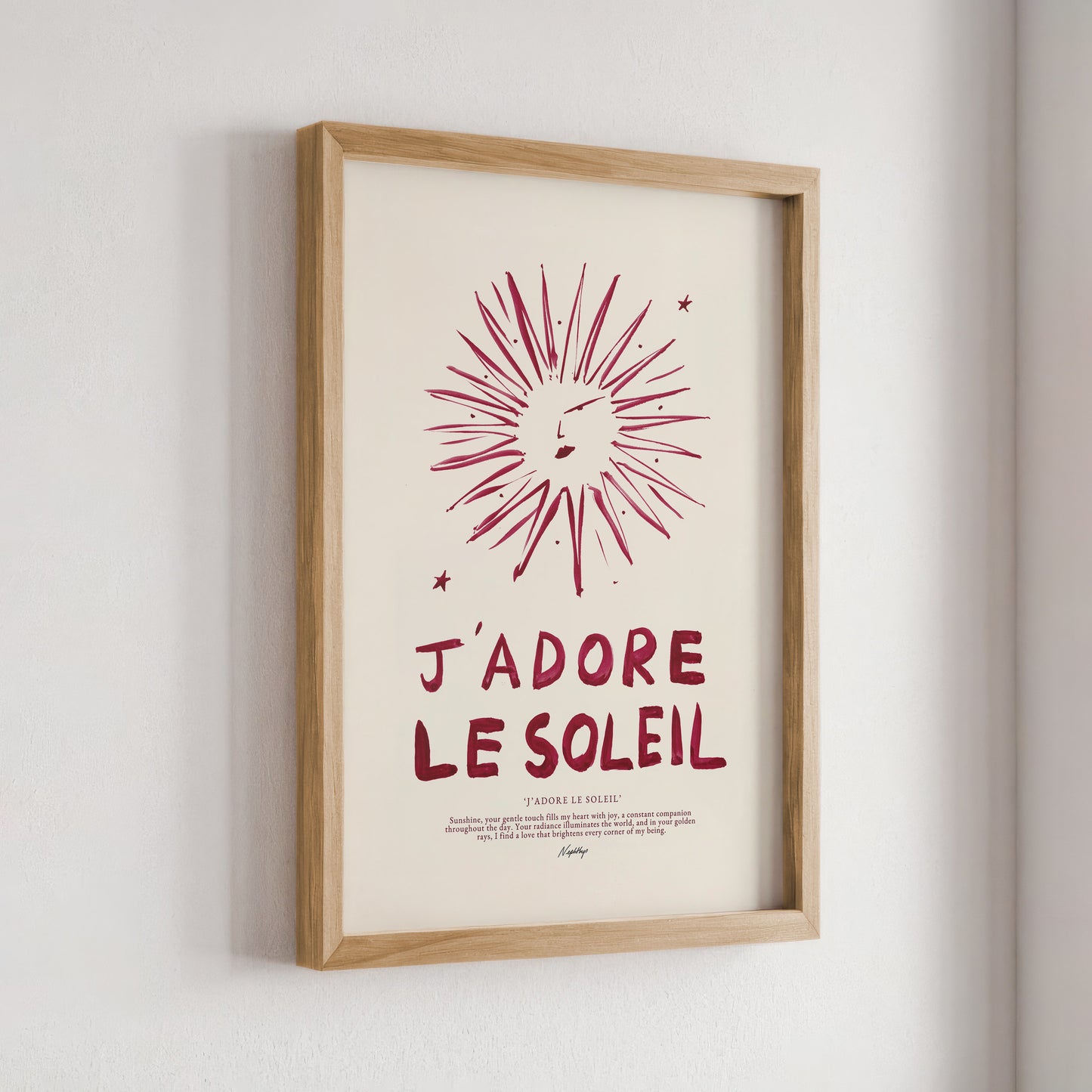 J'adore Le Soleil (Brush Stroke Red)