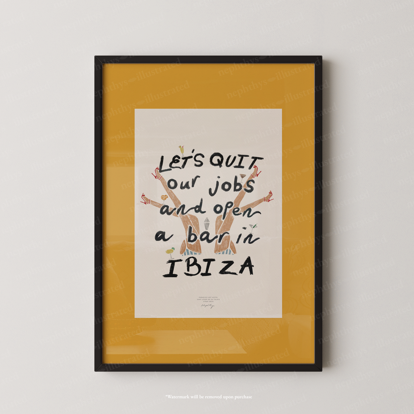 Ibiza Dreams Print - Yellow