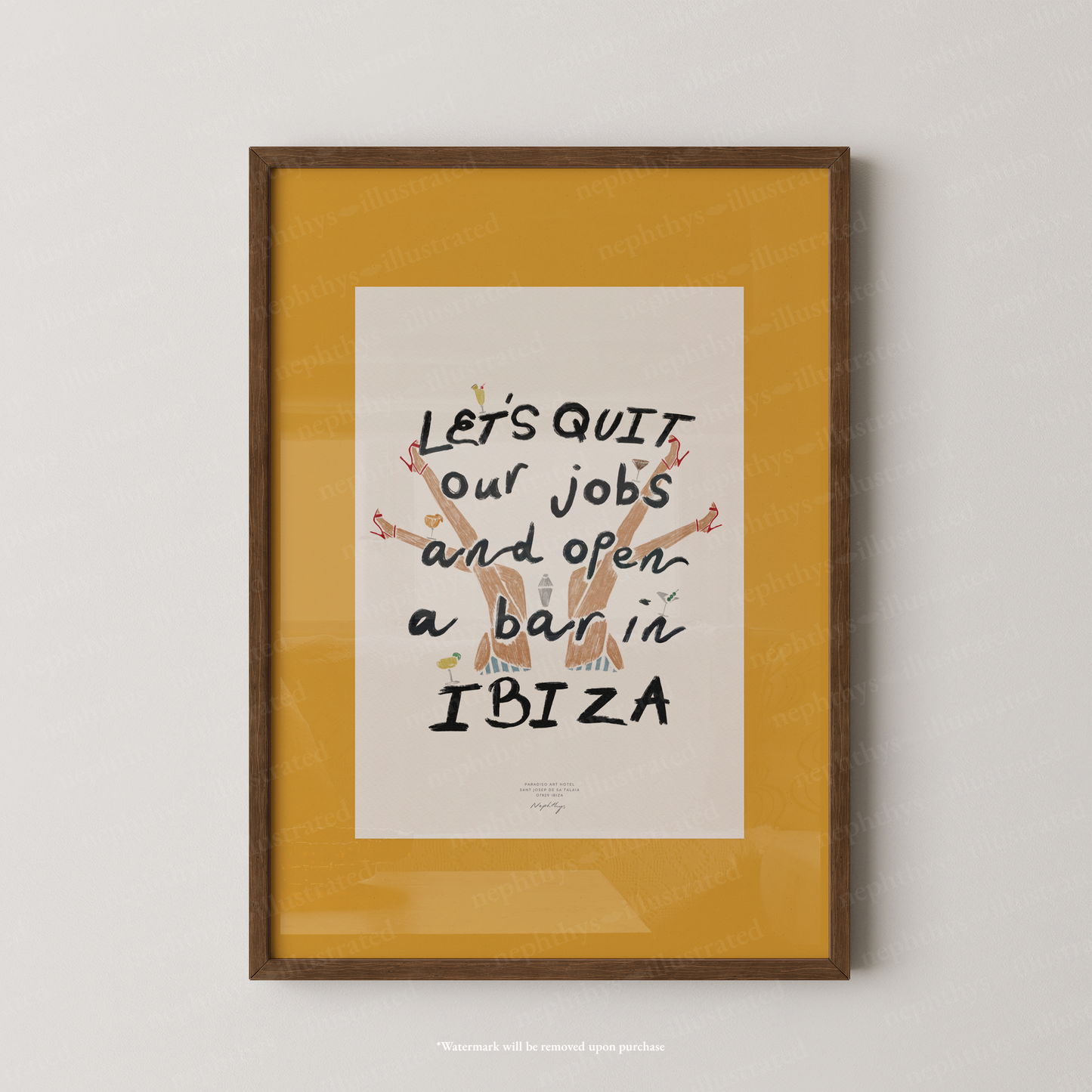 Ibiza Dreams Print - Yellow
