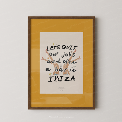 Ibiza Dreams Print - Yellow