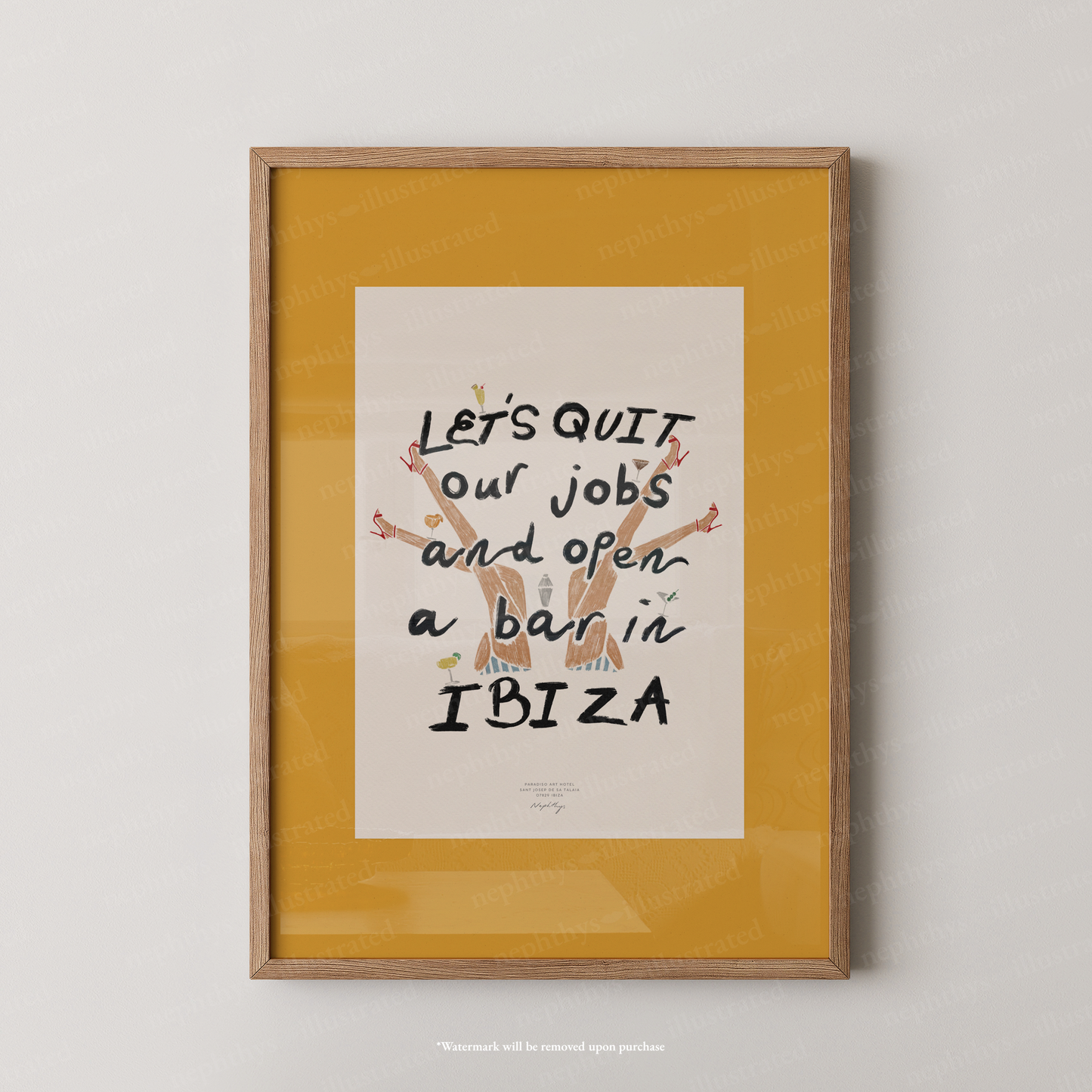 Ibiza Dreams Print - Yellow