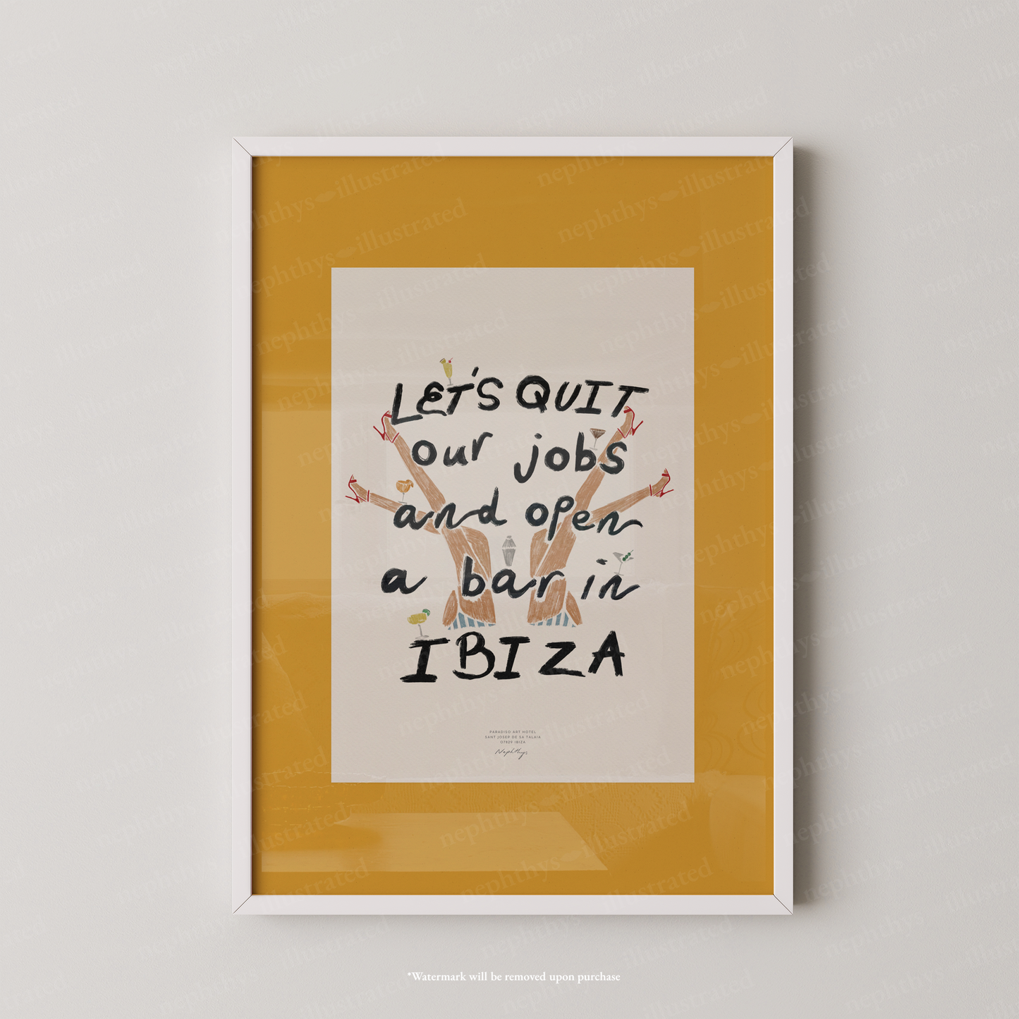 Ibiza Dreams Print - Yellow