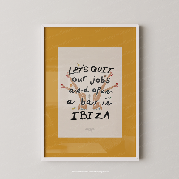 Ibiza Dreams Print - Yellow
