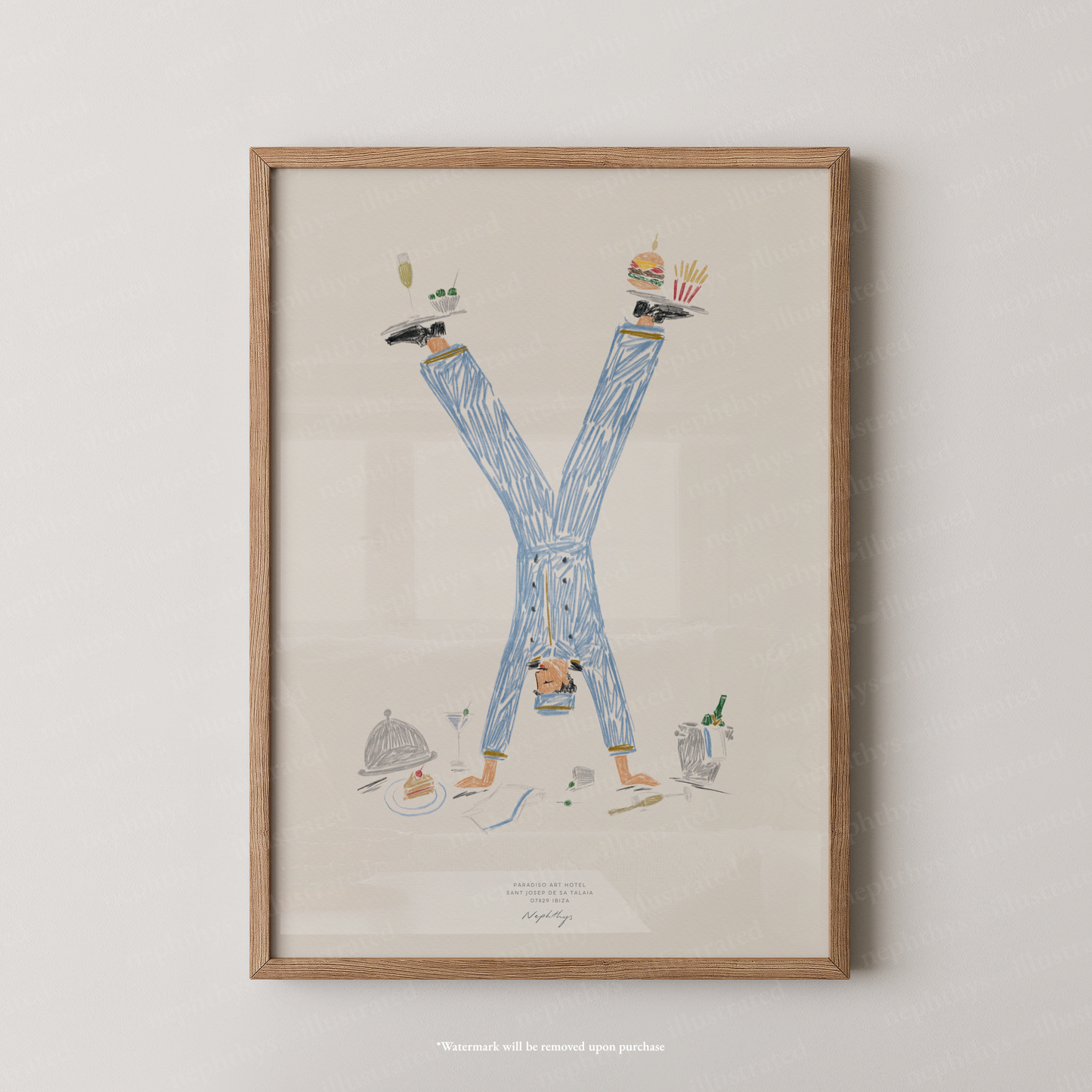 Room Service Hotel Print