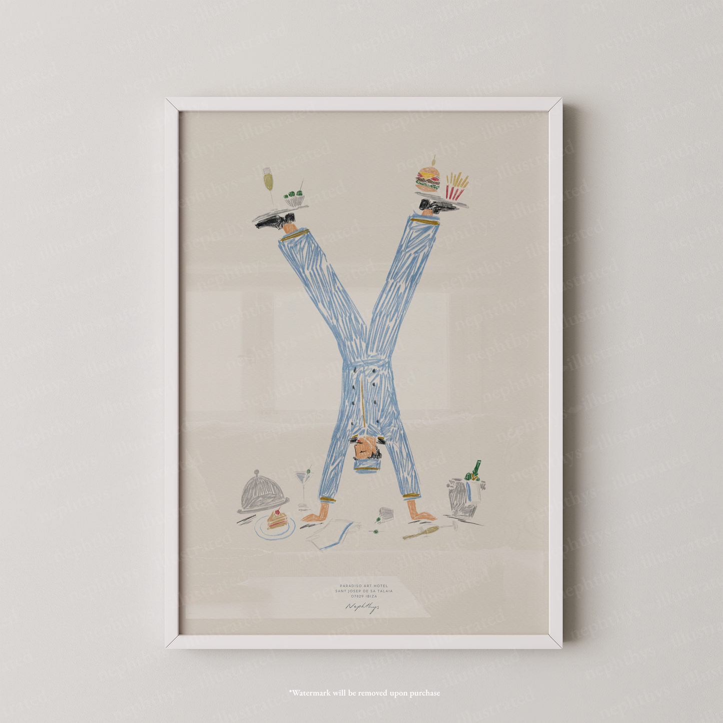 Room Service Hotel Print