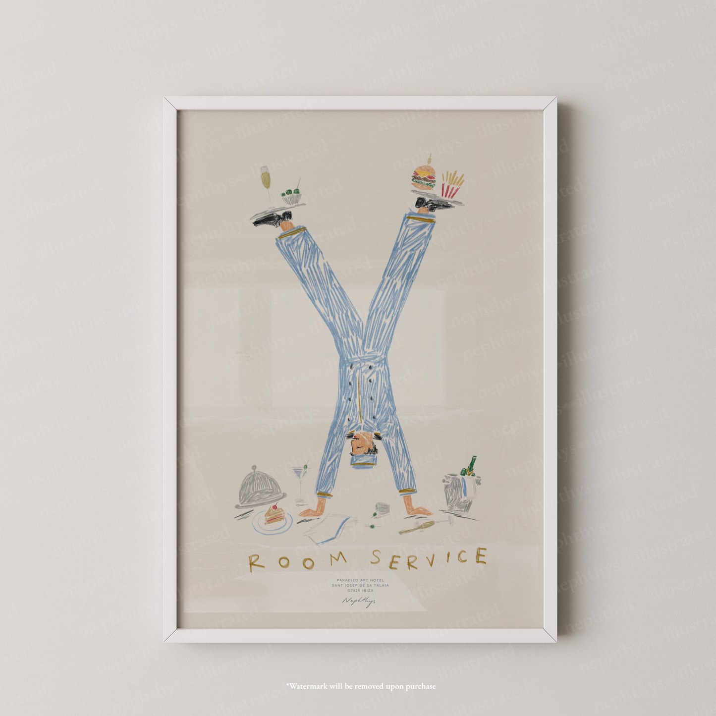 Room Service Hotel Print