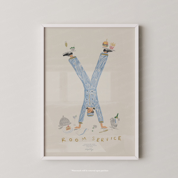 Room Service Hotel Print