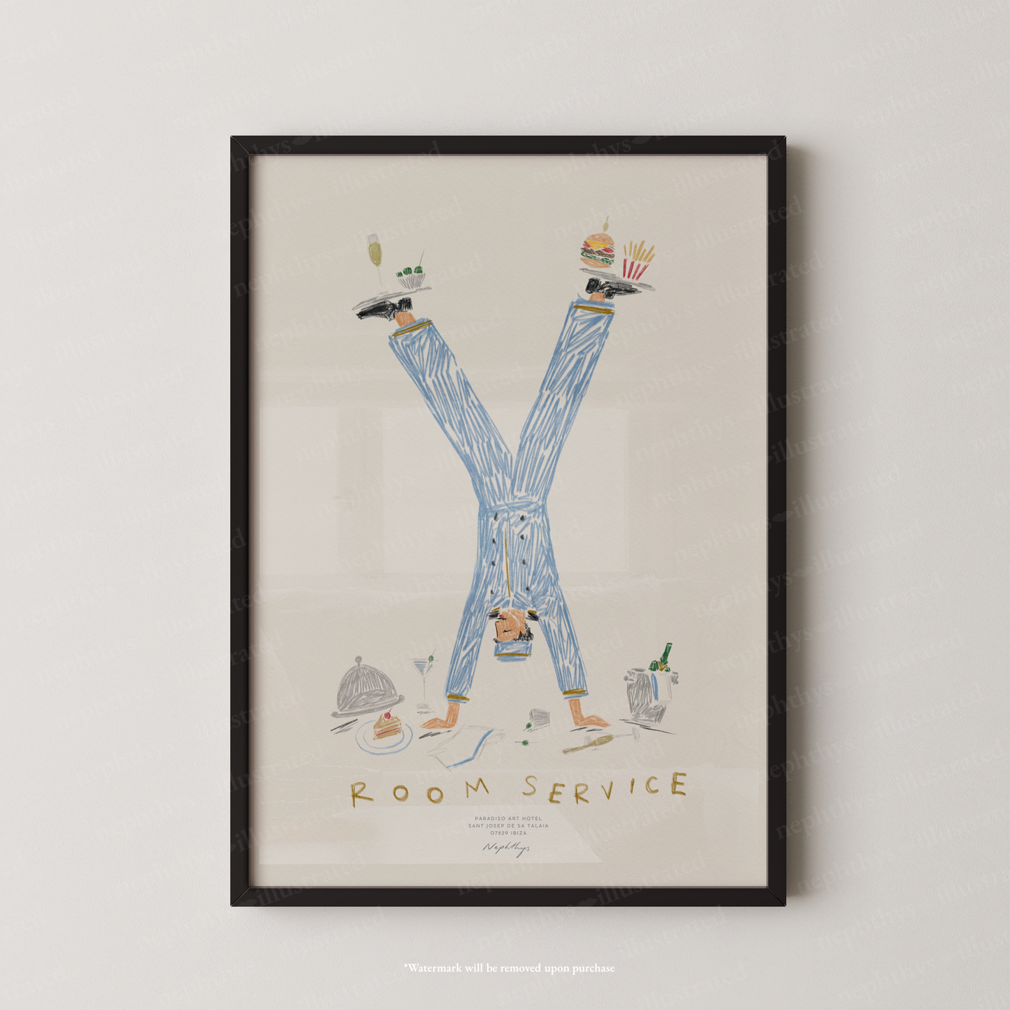 Room Service Hotel Print