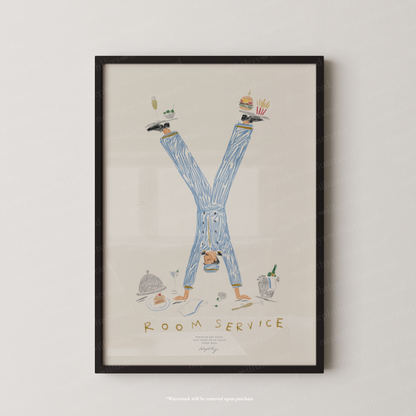 Room Service Hotel Print