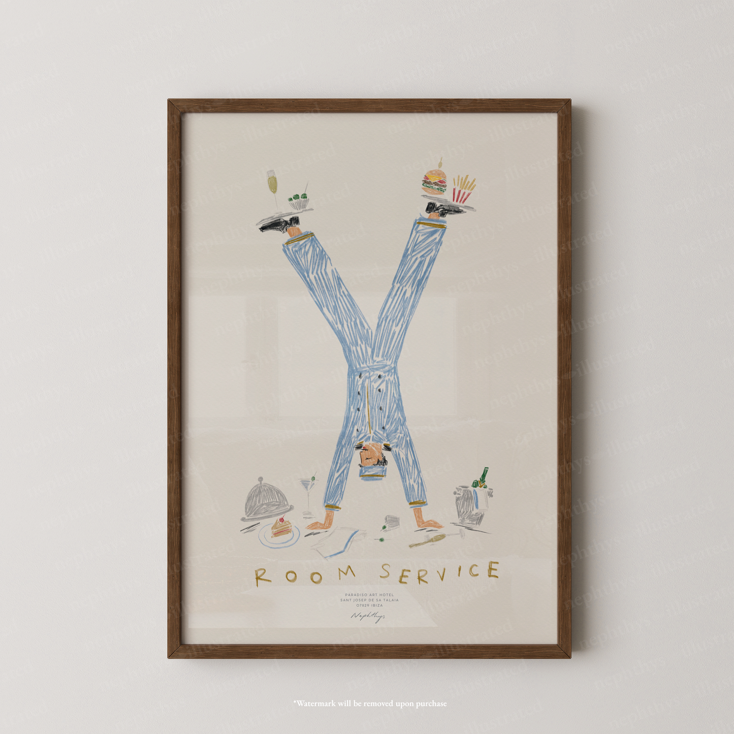 Room Service Hotel Print