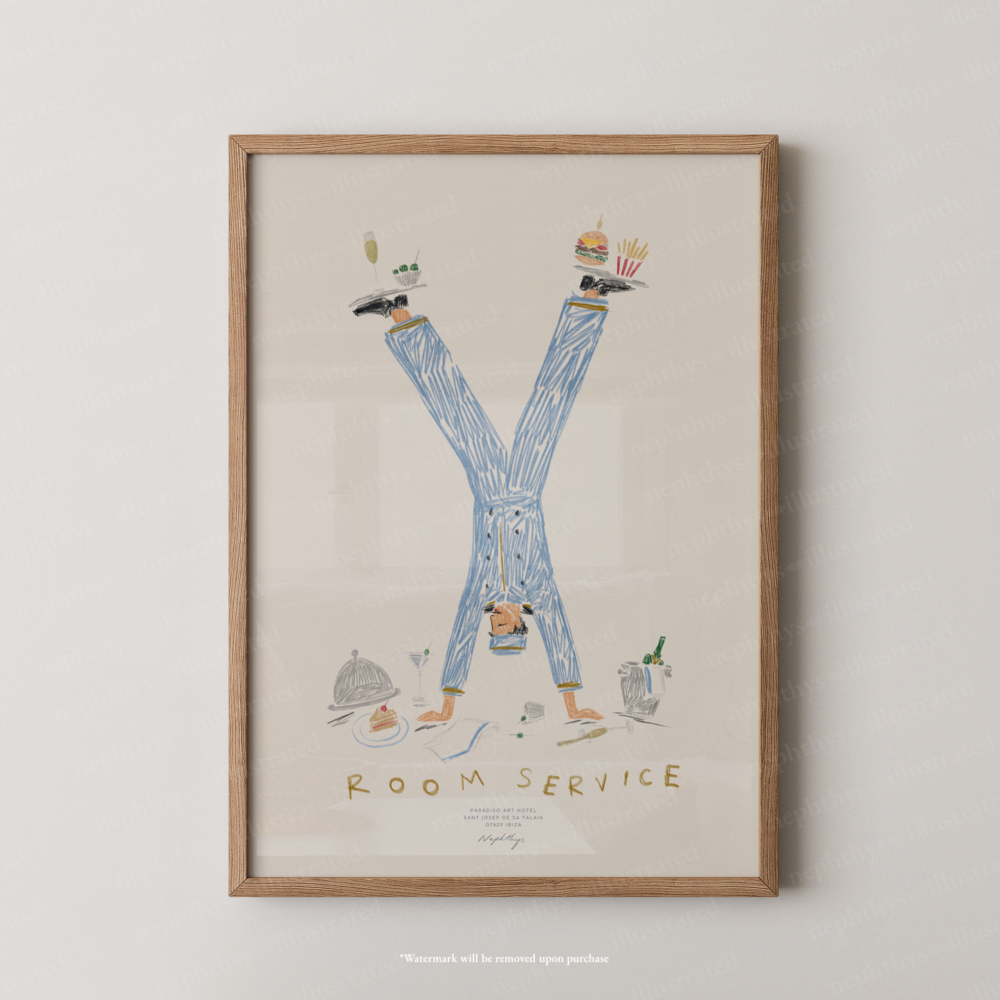 Room Service Hotel Print