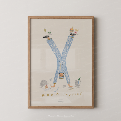 Room Service Hotel Print