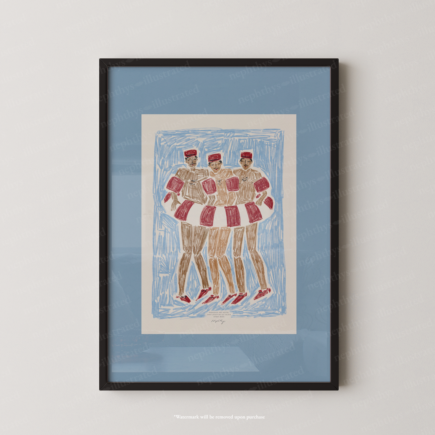 Pool Boys Print - Blue