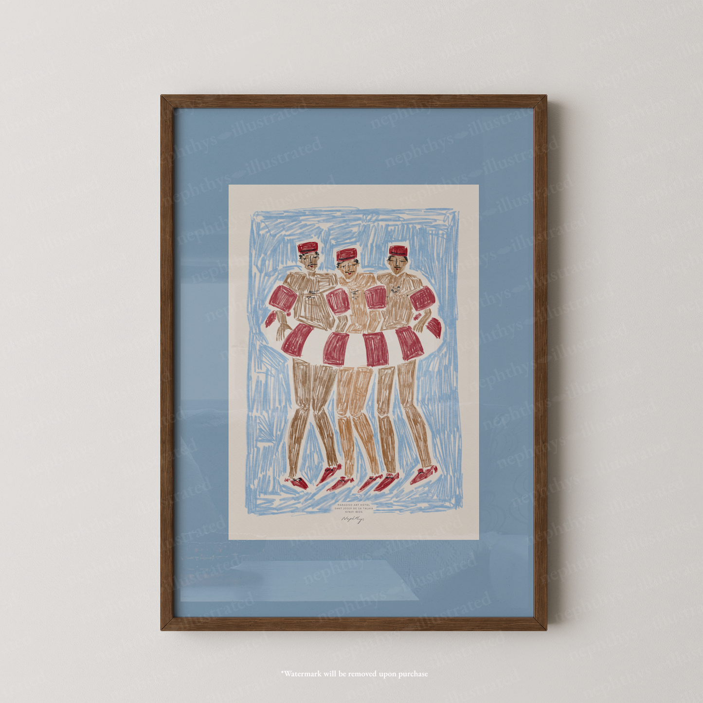 Pool Boys Print - Blue