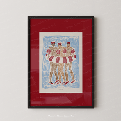 Pool Boys Print - Red