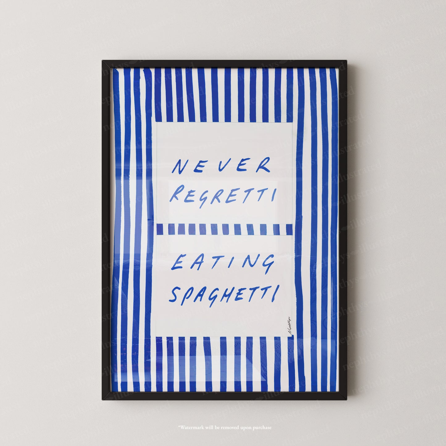 Never regret eating spaghetti
