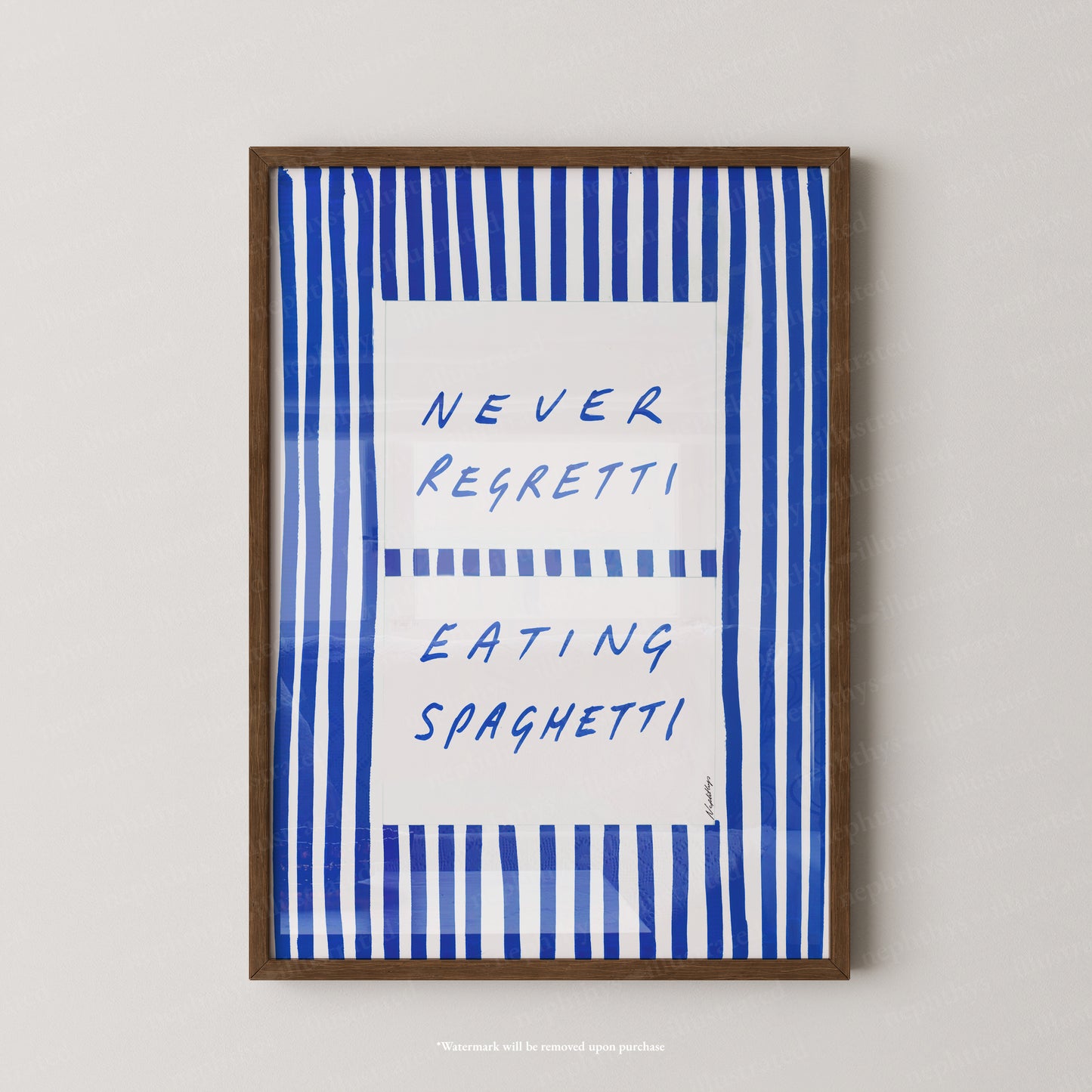 Never regret eating spaghetti