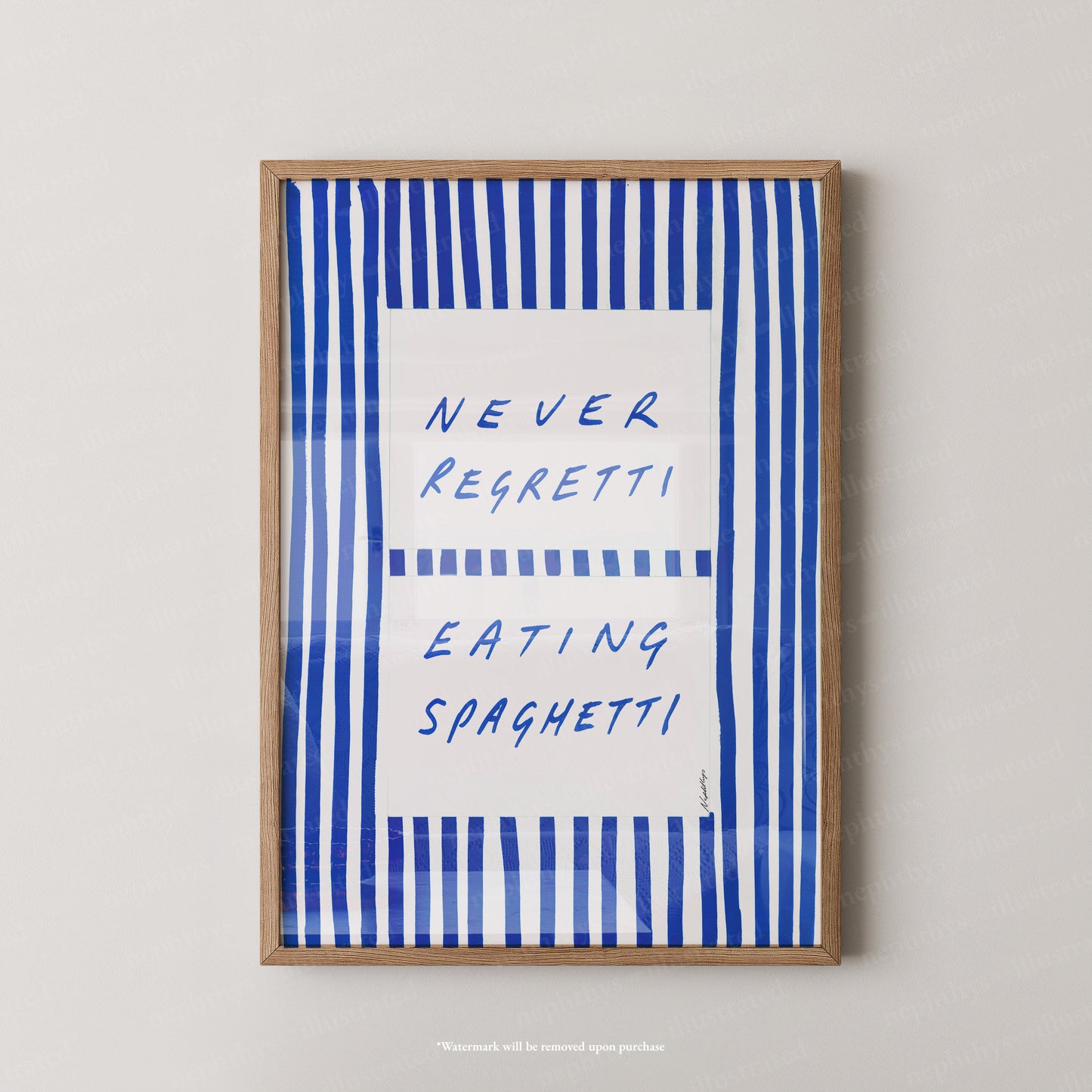Never regret eating spaghetti