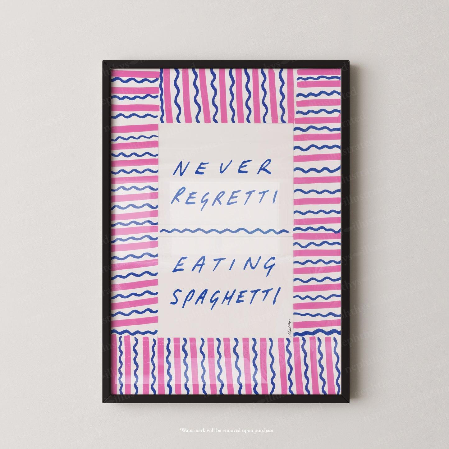 Never regret eating spaghetti