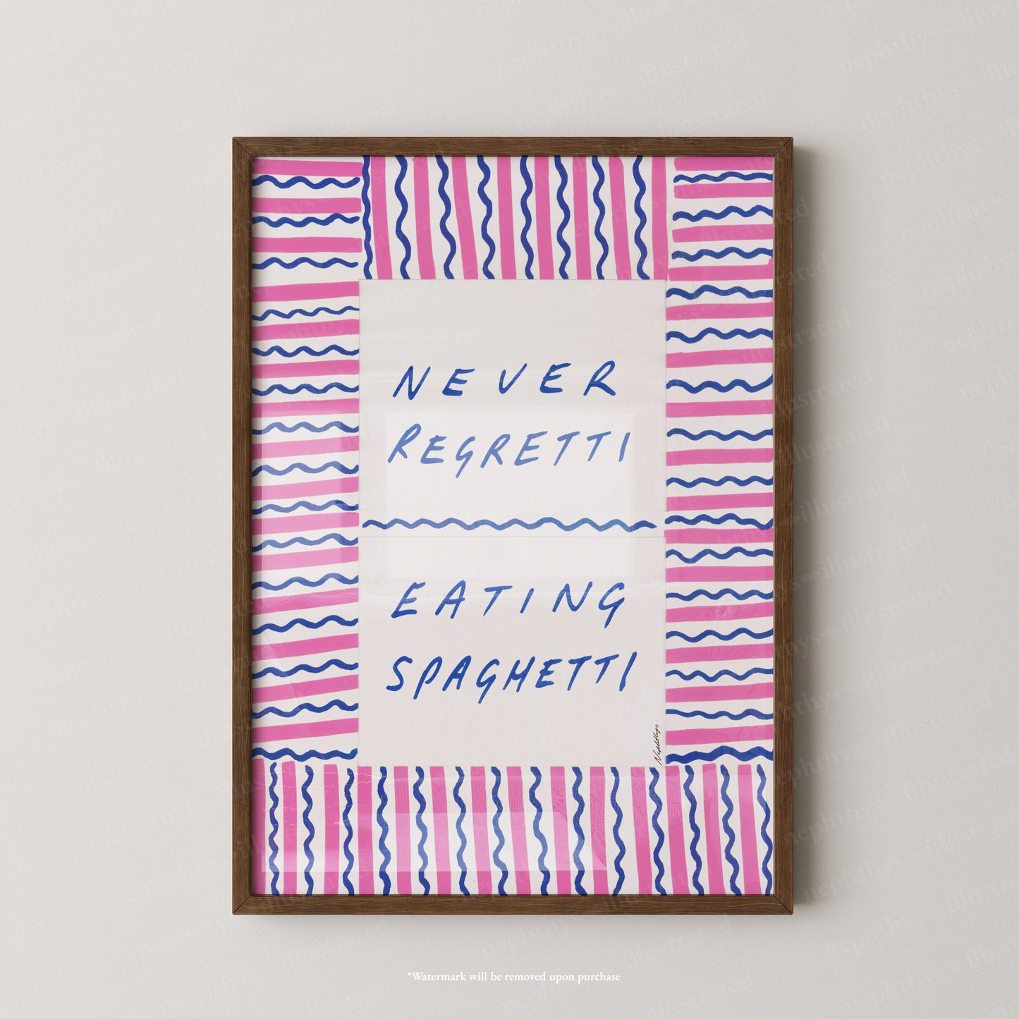 Never regret eating spaghetti