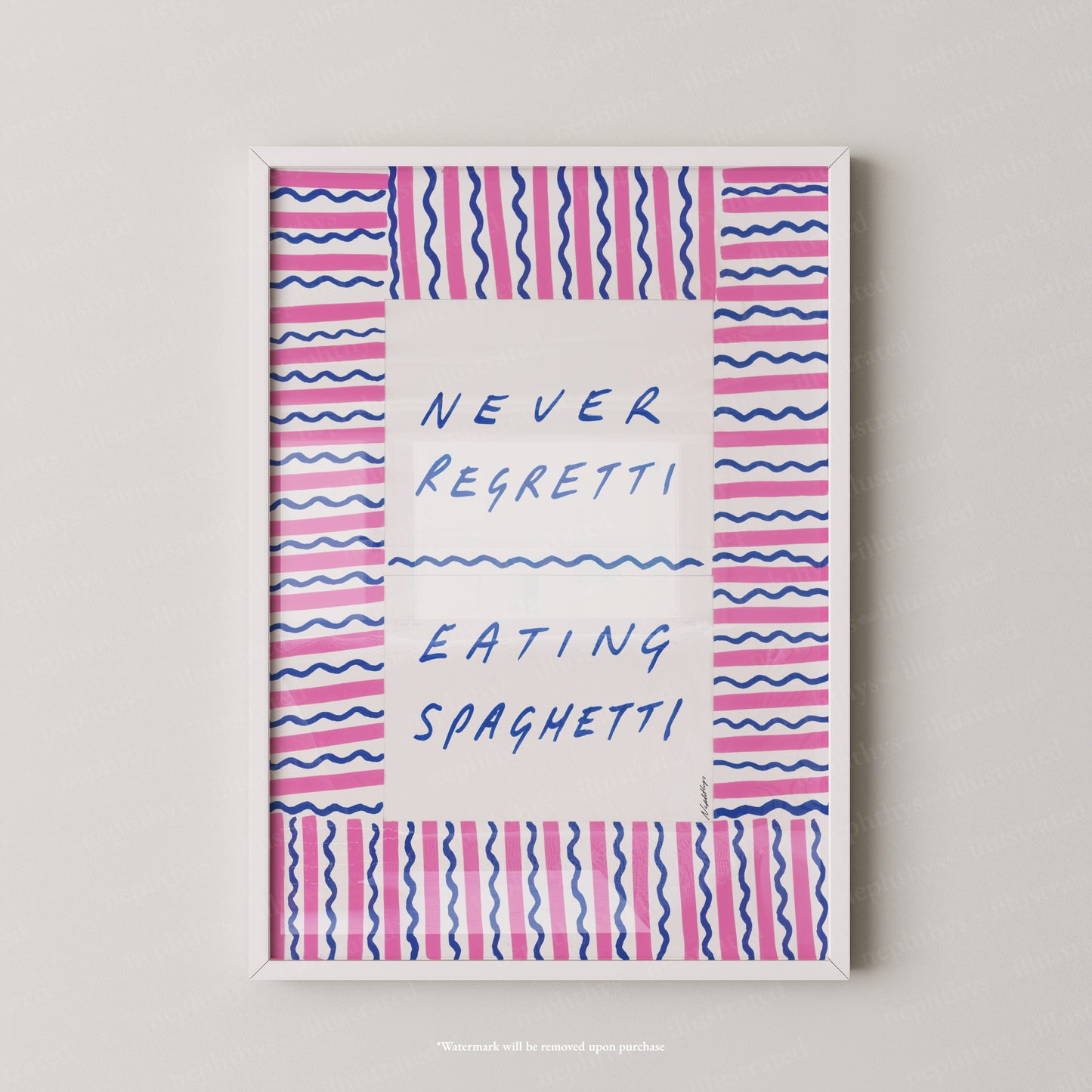 Never regret eating spaghetti