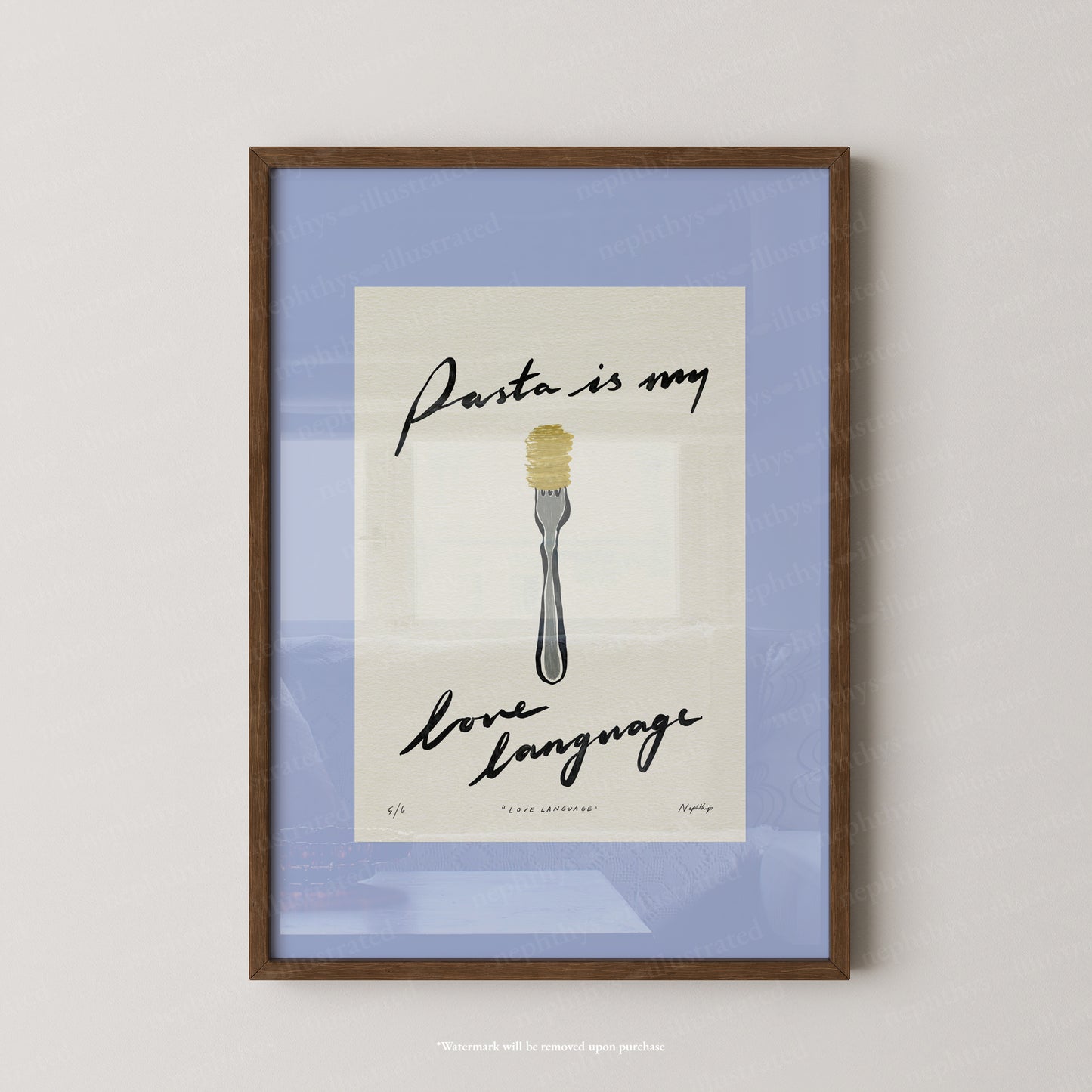 Pasta Is My Love Language Print