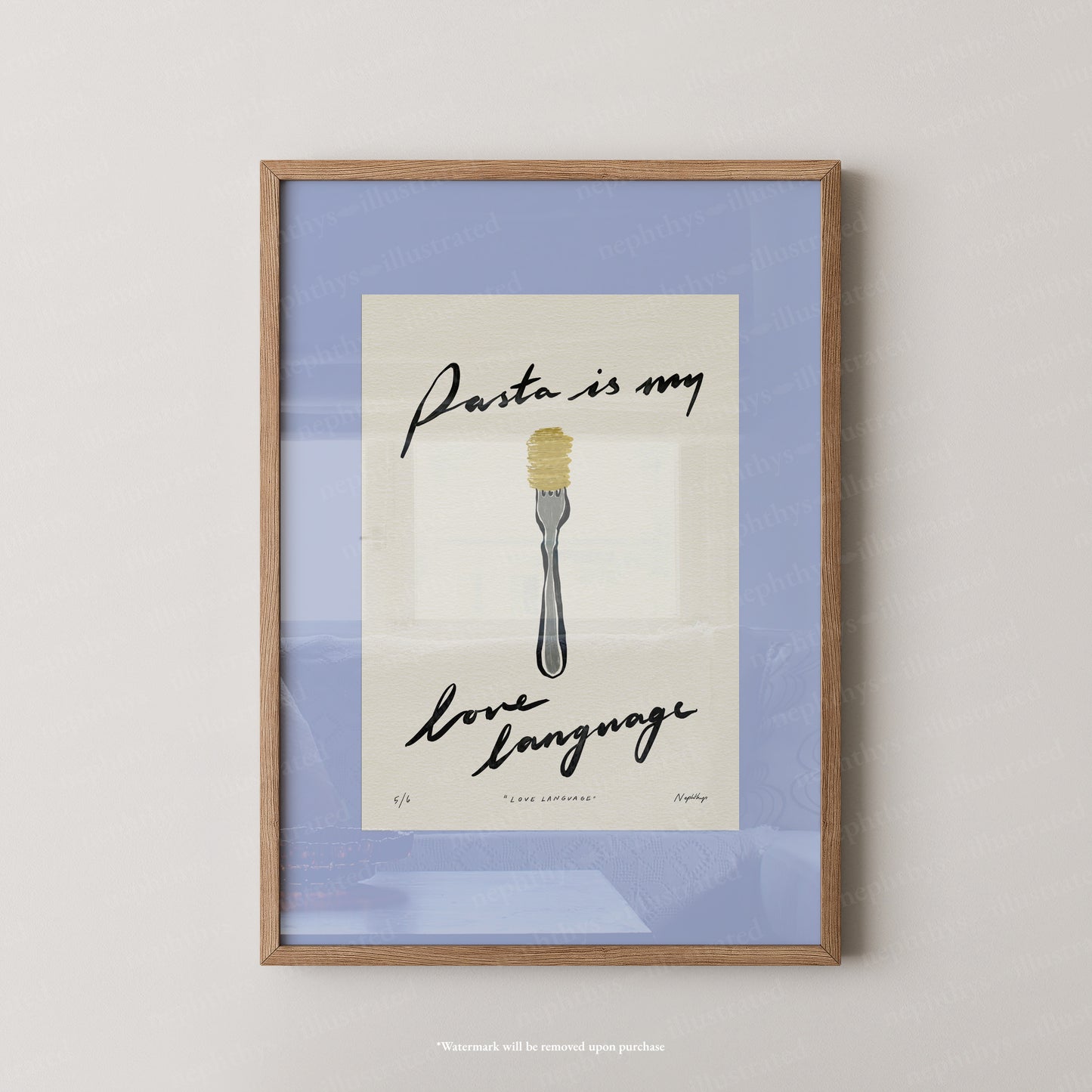 Pasta Is My Love Language Print