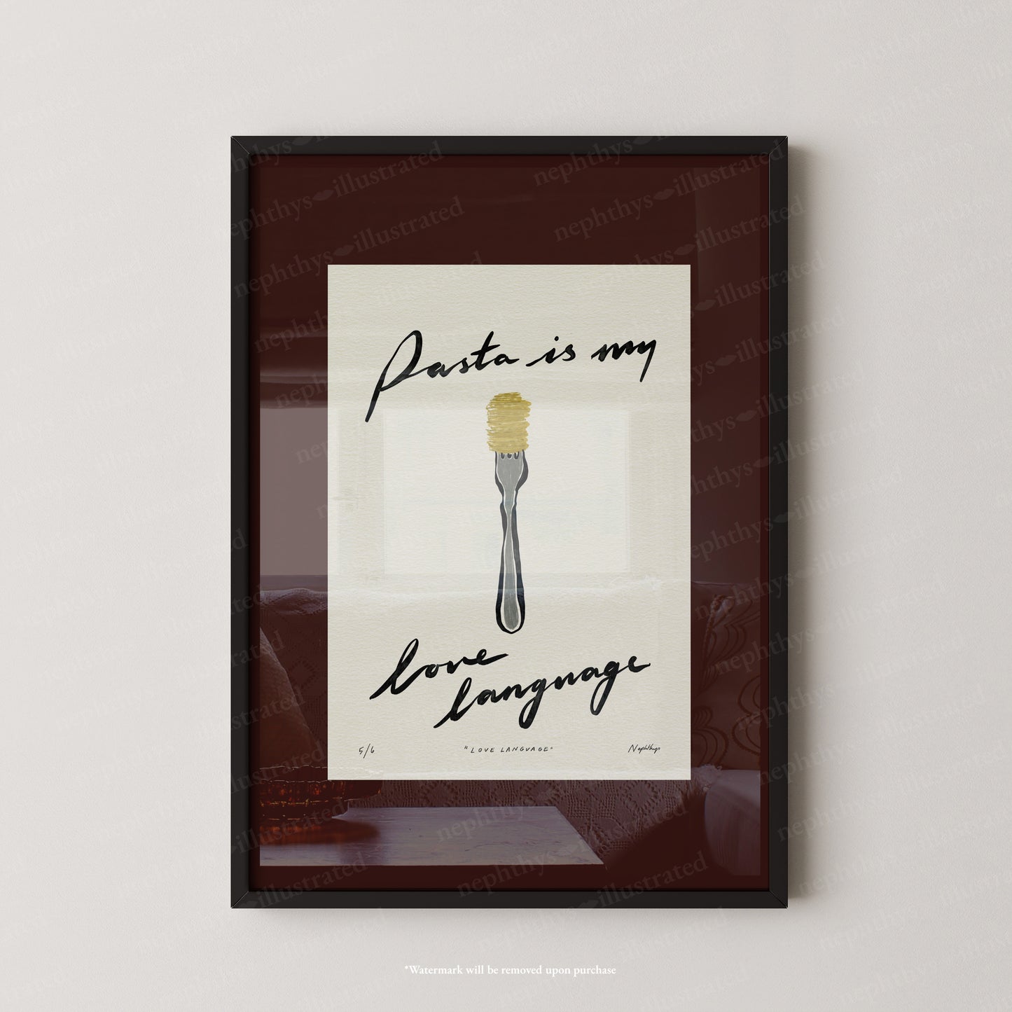 Pasta Is My Love Language Print