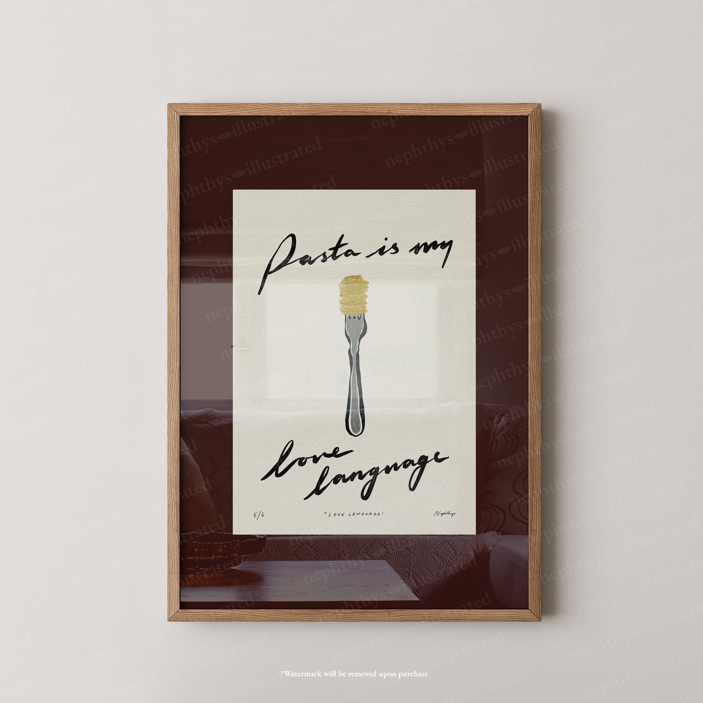 Pasta Is My Love Language Print