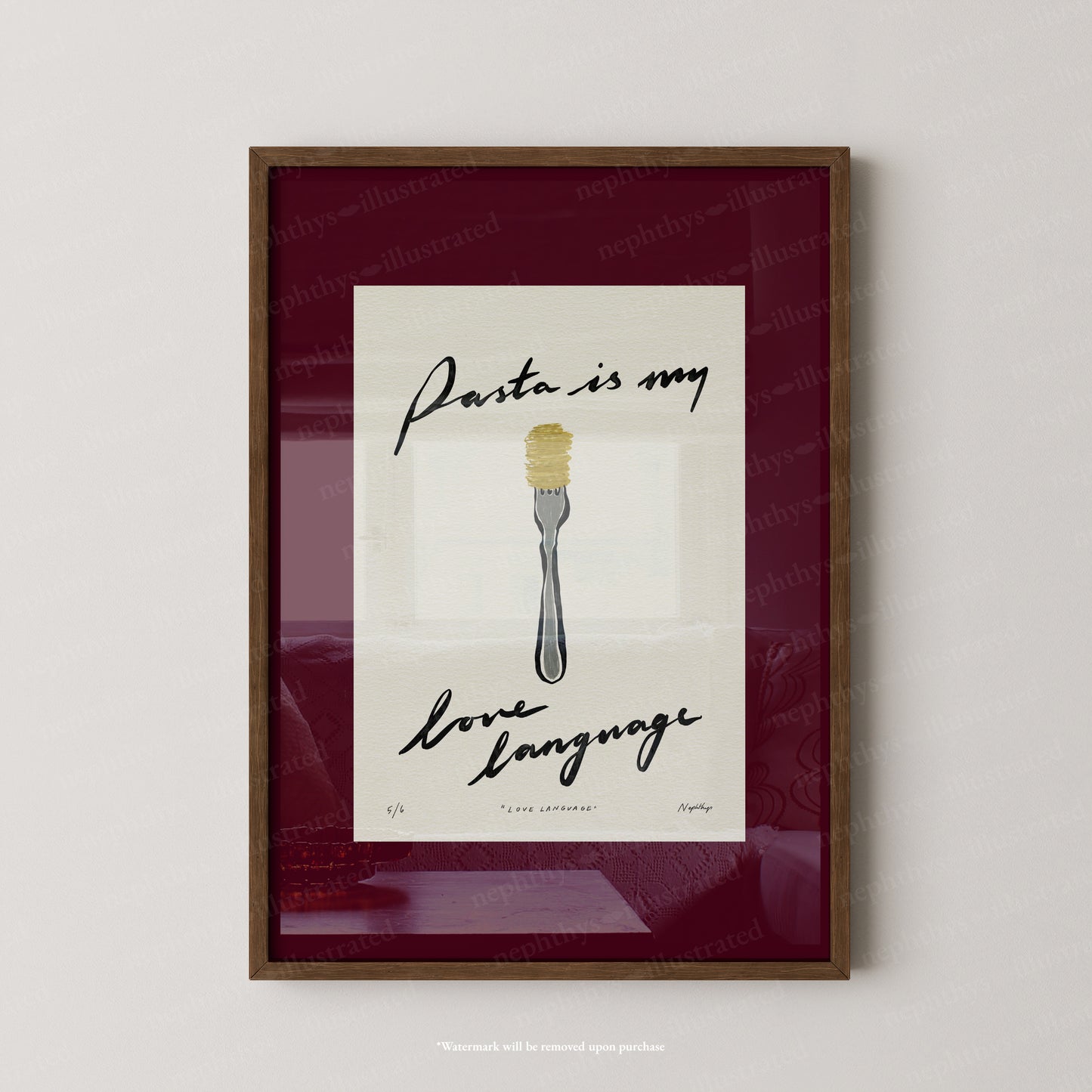 Pasta Is My Love Language Print