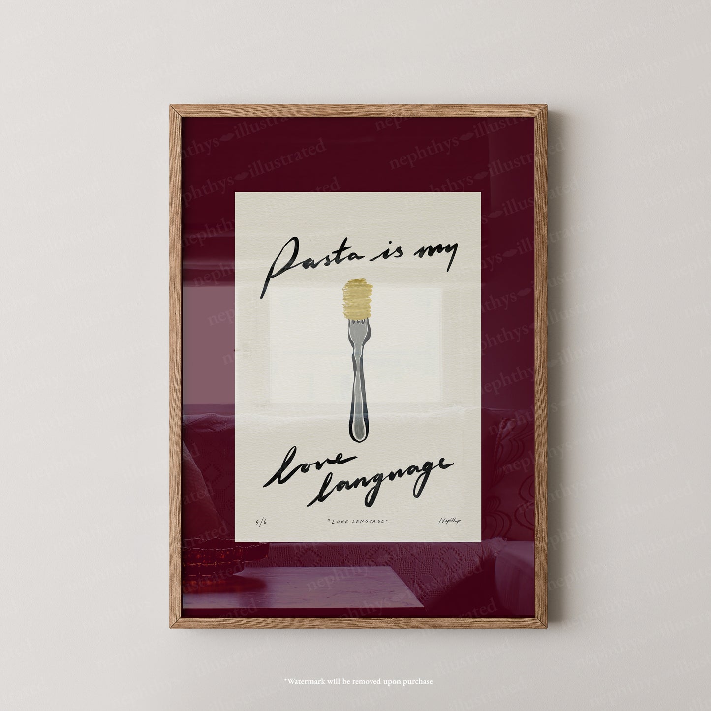 Pasta Is My Love Language Print