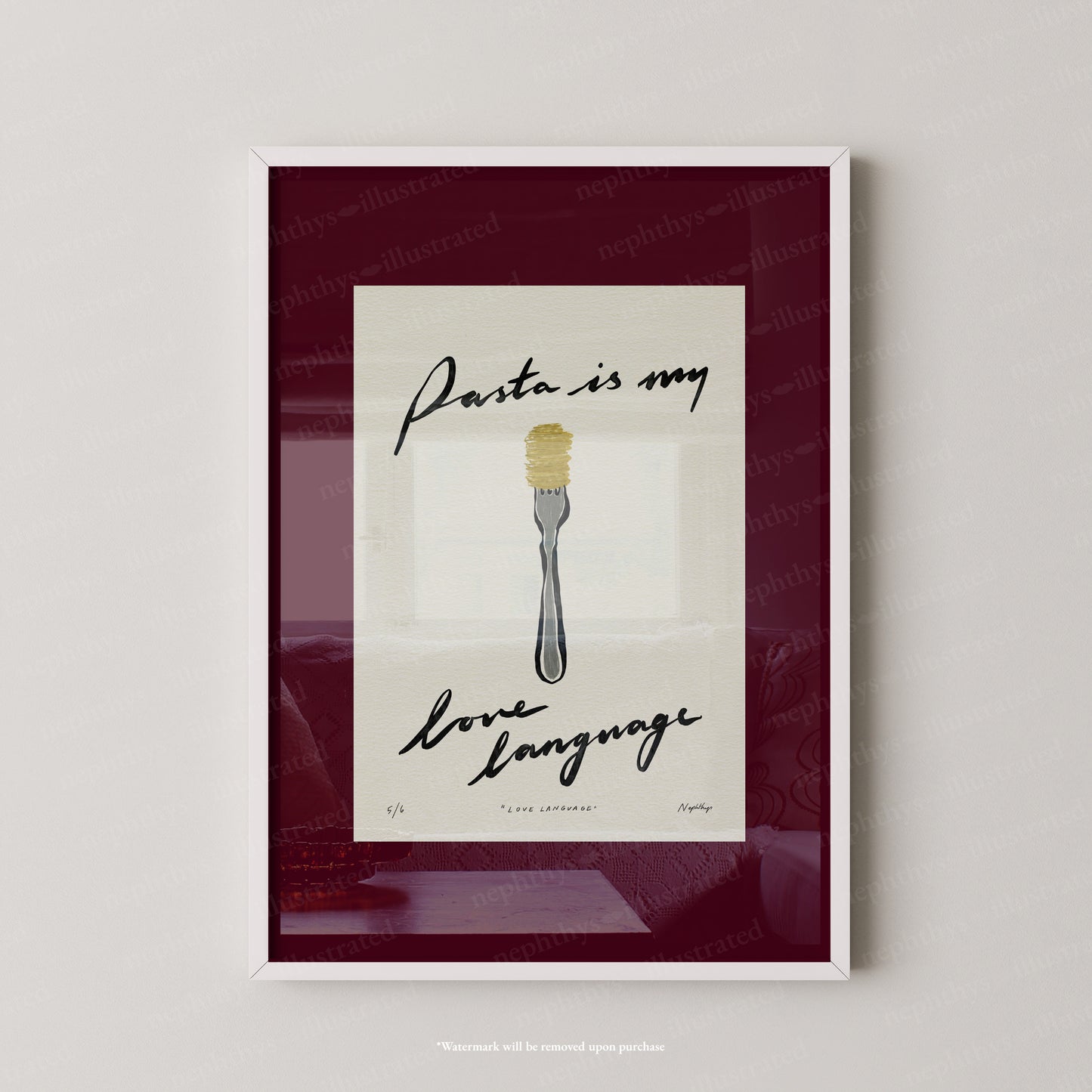 Pasta Is My Love Language Print